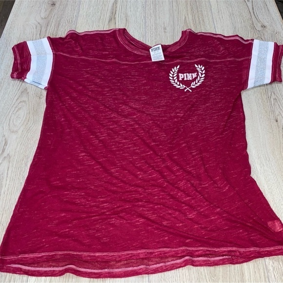 PINK Victoria's Secret Tops - Victoria's Secret pink White Short Sleeve Tee shirt top